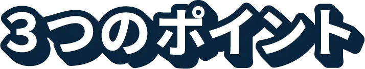 3つのポイント